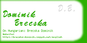 dominik brecska business card